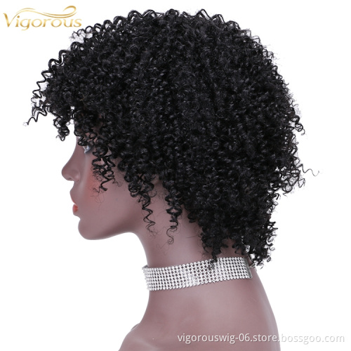 Short bob afro curly wholesale inch pixie cut wave black cheap glueless brazilian real human hair wigs black women